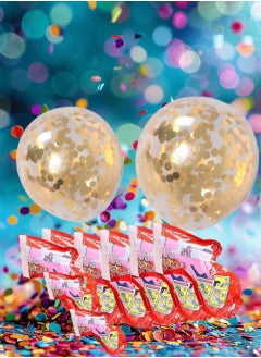 20 Pcs Inflatable Confetti Handheld Party Toys For Party Birthday Celebrations Wedding Graduation with 2pcs Glitter Balloons