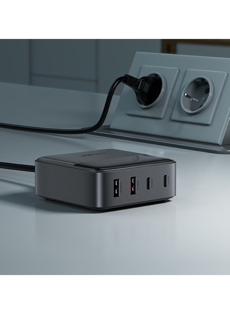 ACEFAST Desktop Power Station 65W  with LED Digital Display and 4 Power Outlets, Cable Length 1.5m (Black) - Image 4