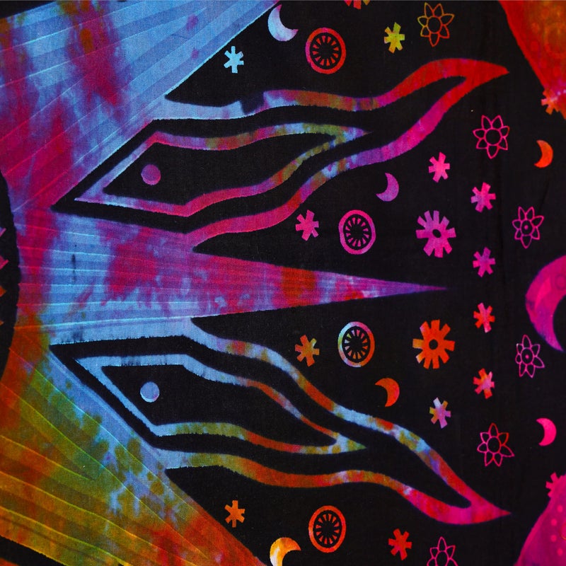 بليس إنترناشونال يبارك الدوليات الدولية الجميلة الهندية البوهيمية الفخمة الحارقة حرق ألواح ستارة النافذة الشمسية لغرفة النوم شرفة المعيشة (صبغة التعادل الأرجواني (25 × 74 بوصة) (63.5x188 CMS)) - Image 2