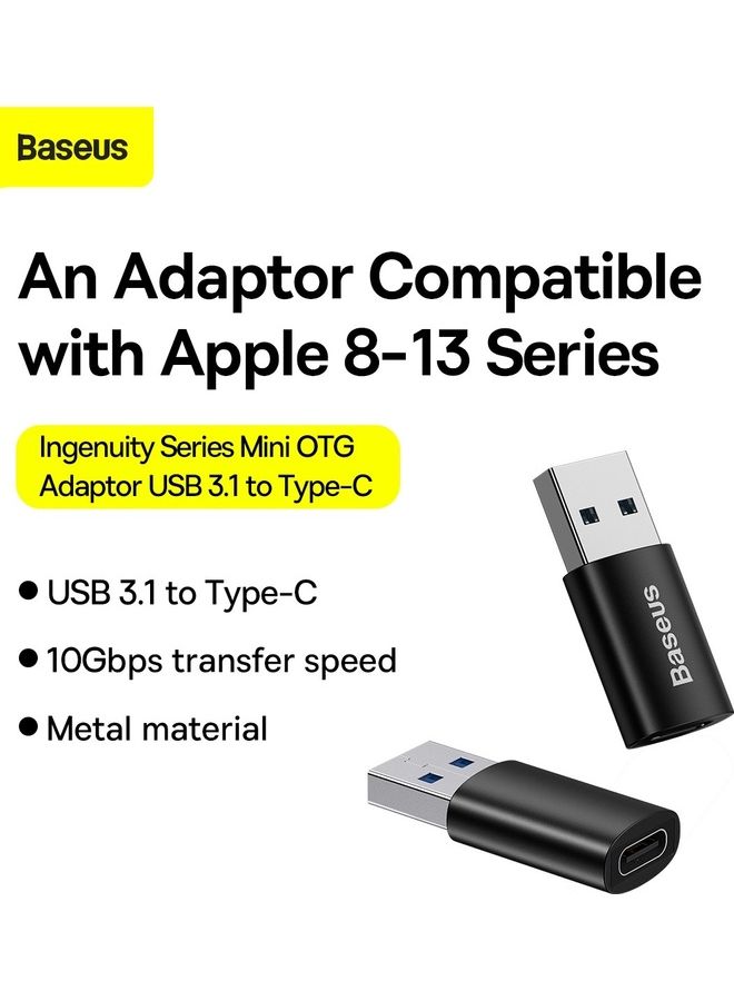 بيسوس محول USB C إلى USB 3.1 محول USB C أنثى إلى USB ذكر محول USB C 10Gbps متوافق مع MacBook Pro 2018/2017، وأجهزة الكمبيوتر الشخصية، وأجهزة الكمبيوتر المحمولة، والشواحن والمزيد - Image 2