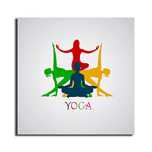 Sikhash Yoga Mudras (17 * 17 inch) Wall Sticker for Good Luck, Positive Vibe & Energy | HD Printed Sticker Poster For Living Room, Gym, Yoga Class | Waterproof, Versatile & Reusable - Image 1