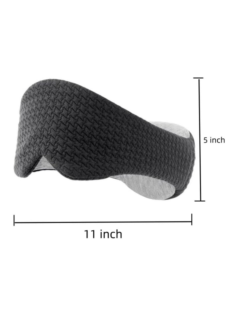 SYOSI 100% Cotton Handmade Blackout Sleeping Eye Mask with Neck Pillow Design - Comfortable and Breathable Eye Mask for Uninterrupted Sleep - Image 3