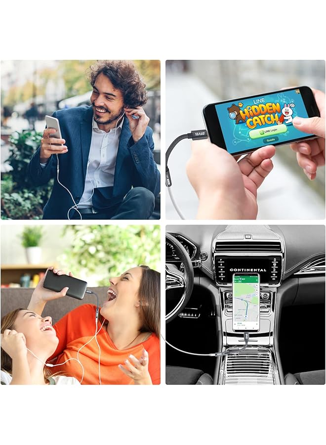 إنفيل محول سماعة رأس USB C إلى 3.5 مم أنثى من النوع C إلى كابل مقبس صوت Aux متوافق مع Samsung Galaxy S23 S22 S21 S20 Fe Ultra S20+ Plus Ipad Pro 2022 2021 2020 2018 Google Pixel 5 6 7 - Image 5