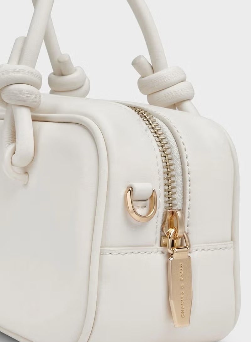 Charles & Keith Sammie Knotted-Handle Elongated Bag - Image 4