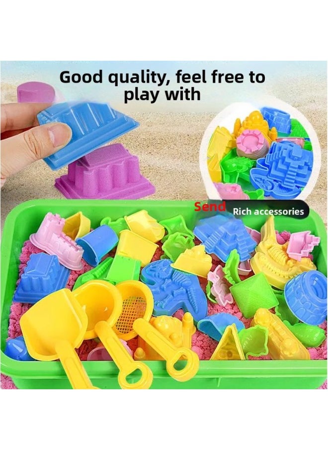 Children's Educational Toys 3 And A Half Years Old Girl Three Treasures Two Intelligence 2 Development Brain 1 4 Boys 5 To 6 Gifts-Color:5kg Suitcase [purple Sand] (168 Pieces Of Mold + Sand, Please Note 2 Colors Available  - Image 5