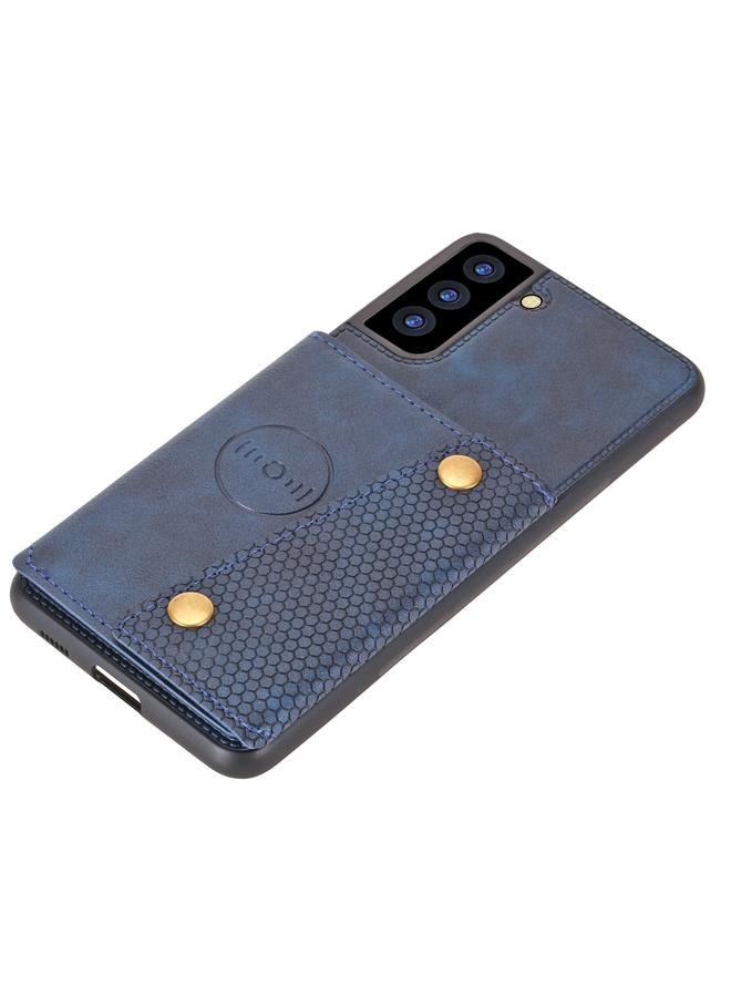 إيروريكس جراب لهاتف Samsung Galaxy S21+ 5G بمشبك مزدوج من البولي يوريثان الحراري وغطاء واقٍ مغناطيسي مقاوم للصدمات مع فتحة بطاقة وحامل - Image 3