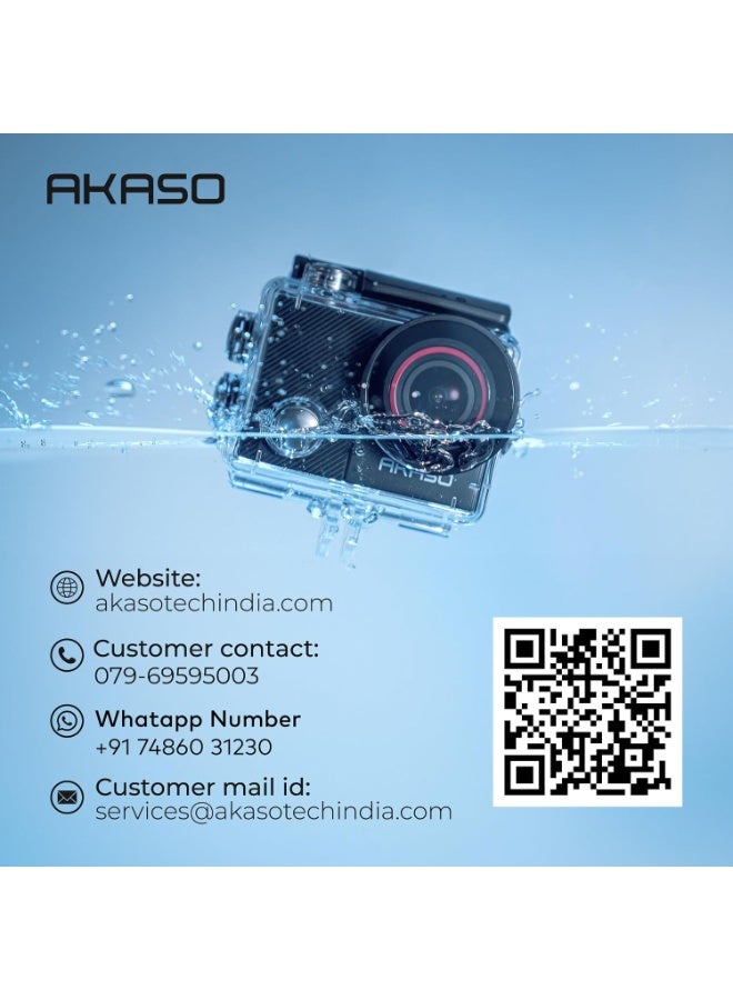 AKASO Brave 7 Action Camera 4K60FPS 20MP with 256GB U3 MicroSDXC Memory Card, Waterproof Camera with Touch Screen IPX8 33FT EIS 2.0 Upgraded Version - Image 3