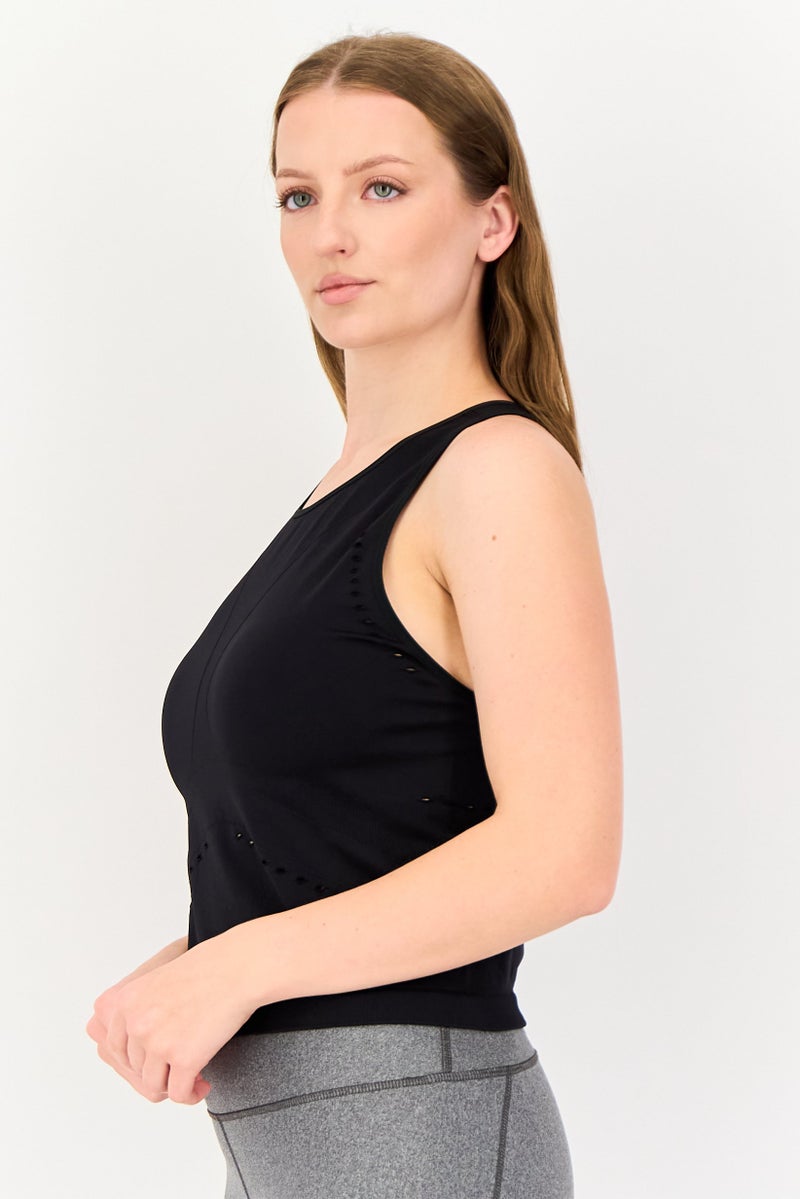 Adidas Women Tight Fit Training Tank Top, Black - Image 2