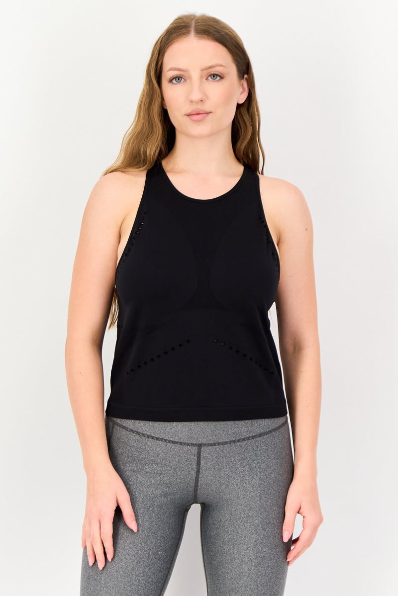 Adidas Women Tight Fit Training Tank Top, Black - Image 1