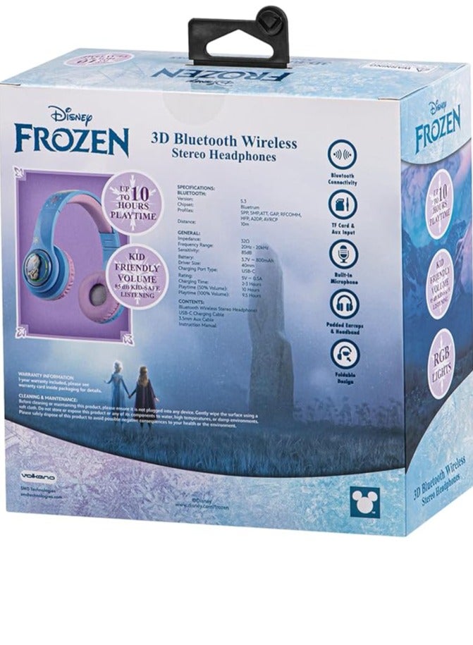 Disney Frozen 3D Bluetooth Headphones DY-3054-FR - Image 3