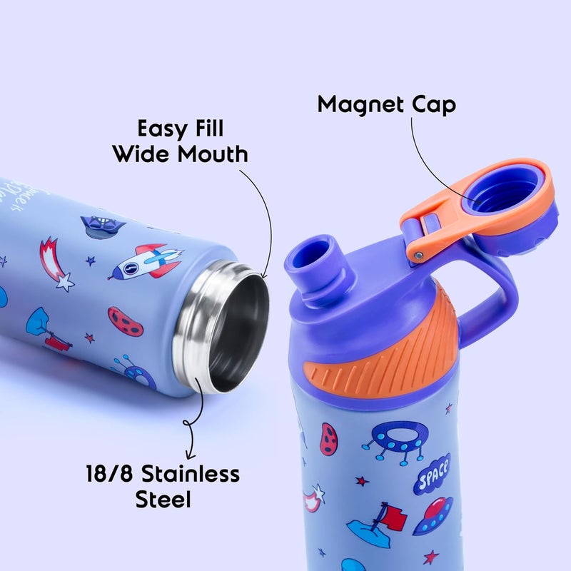 Rabitat ZYLO Vacuum Insulated Water Bottle ShyGuy 550ml | 2 Years Brand Warranty | Water Bottle for School Kids | Thermos Flask | Upto 24 hrs Hot and Cold Steel Water Bottle | ISI Certified - Image 4