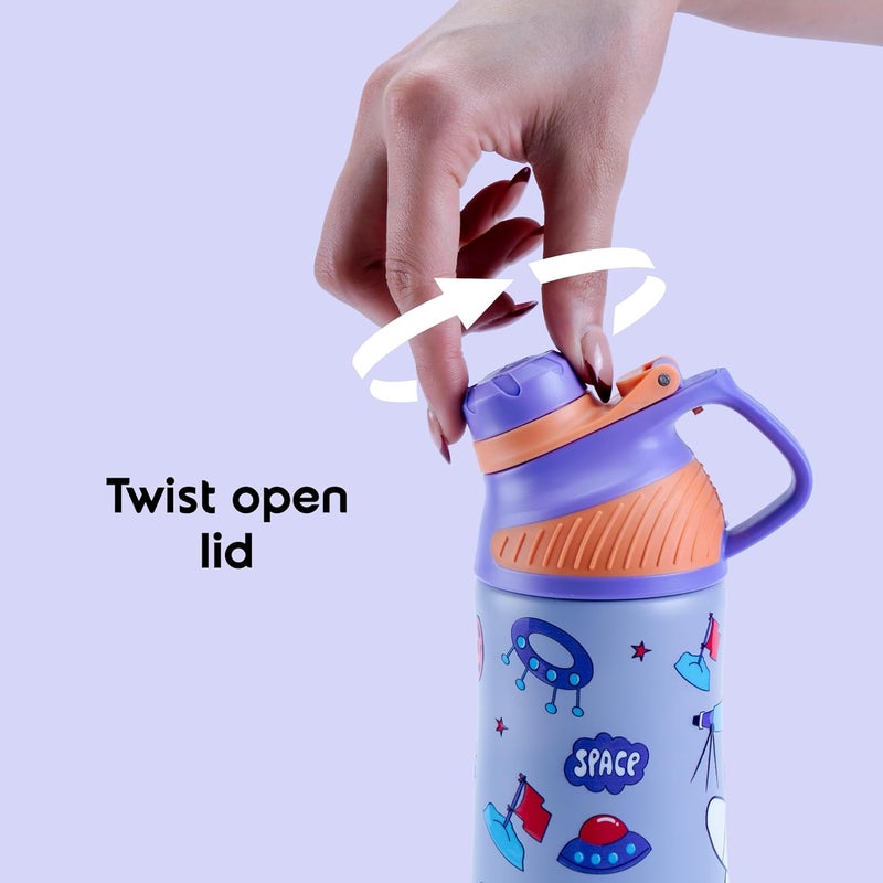 Rabitat ZYLO Vacuum Insulated Water Bottle ShyGuy 550ml | 2 Years Brand Warranty | Water Bottle for School Kids | Thermos Flask | Upto 24 hrs Hot and Cold Steel Water Bottle | ISI Certified - Image 3