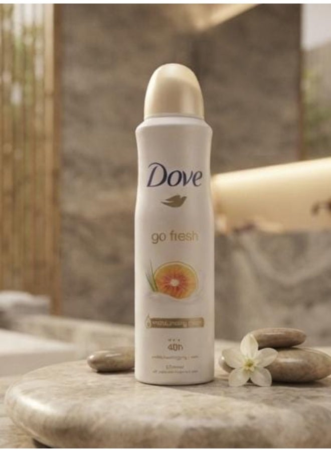 Dove Deodorant Spray Go Fresh Grapefruit & Lemongrass 250 Ml (Packaging May Vary) - Image 5