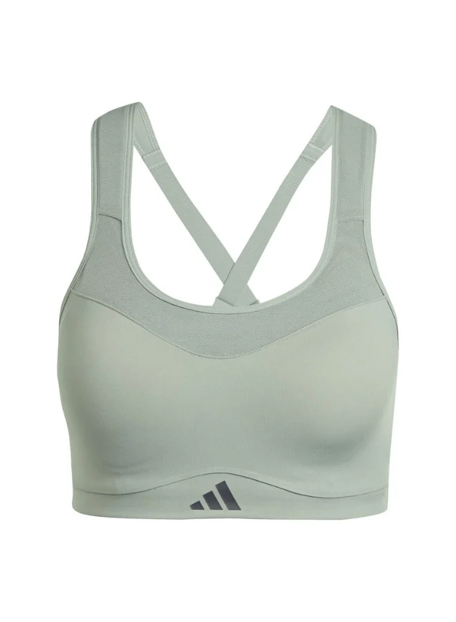 adidas adidas TLRDIM HS BRA Green Training BRA for Women - 2XSB