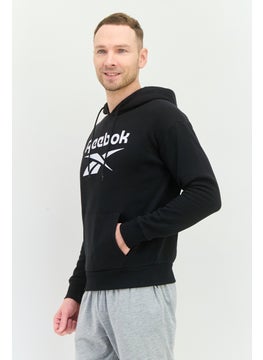 Reebok Men Sportswear Fit Long Sleeve Outdoor Hoodie, Black  - Image 2