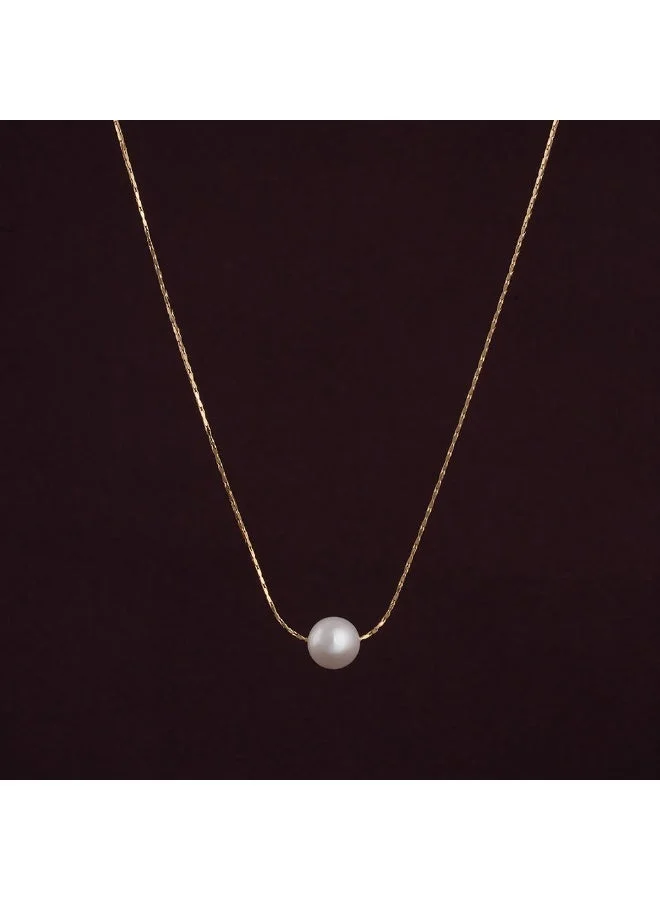 Palmonas PALMONAS Delicate Pearl Necklace for Women | 18K Gold Plated, Waterproof & Anti-Tarnish