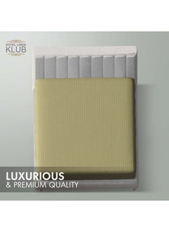 Hotel Linen Klub Stripe Microfiber Olive Fitted Sheet Double 120x200 cm  - Image 2