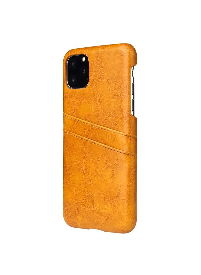 Zaboon Case For iPhone 11 Fierre Shann Retro Oil Wax Texture PU Leather Case with Card Slots - Image 2