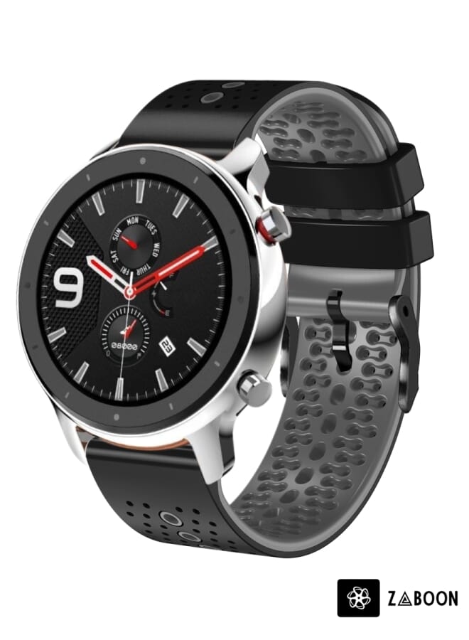 Zaboon Amazfit GTR 4 22mm Perated Two-Color Silicone Watch Band - Image 1