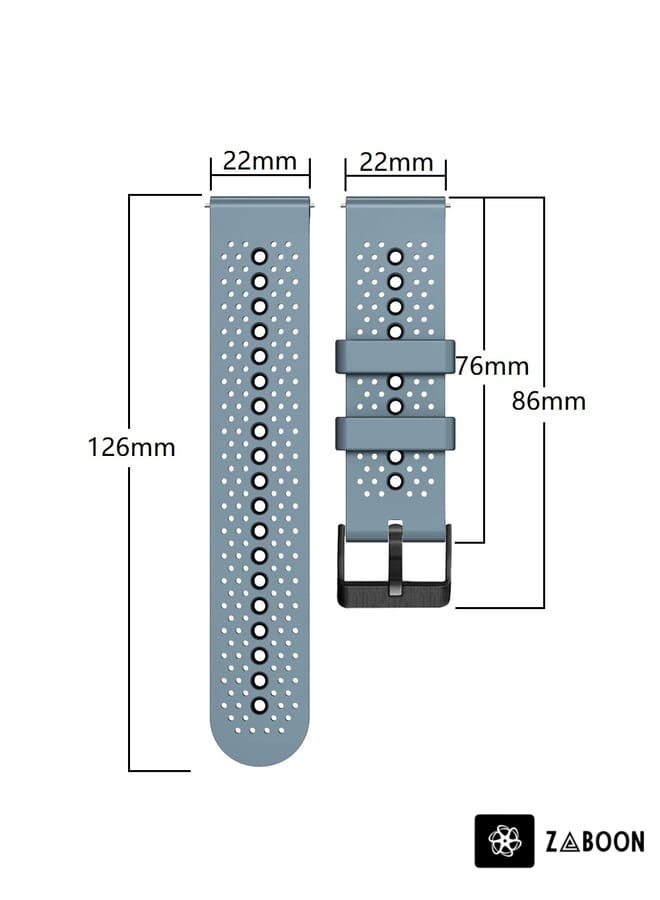 Zaboon Amazfit GTR 4 22mm Perated Two-Color Silicone Watch Band - Image 5