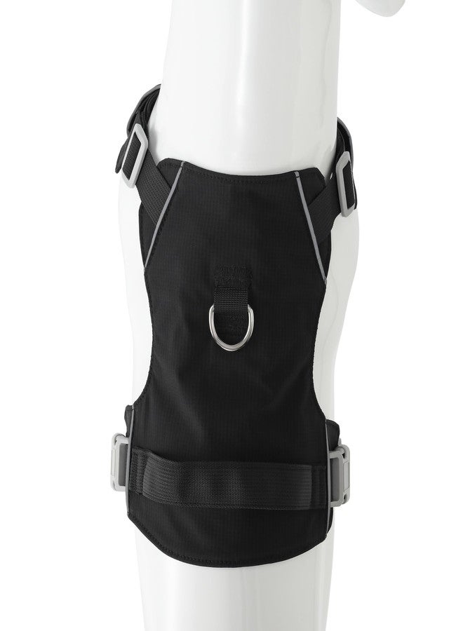 Mile High Life No Pull Dog Harness with Reflective Stripe, Adjustable Easy Get on Lightweight Harness for Small Medium Large Dogs Walking Running Training (Black, L Chest 21"-28") - Image 2