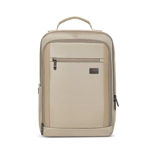 VIP VOGUE 17 Inch Compatible Laptop Backpack 27L + 5L Expandable | Water-Resistant with 3 Compartments | Padded Laptop Sleeve, Side Bottle Pocket | Office & Travel Backpack for Men & Women (Beige) - Image 1
