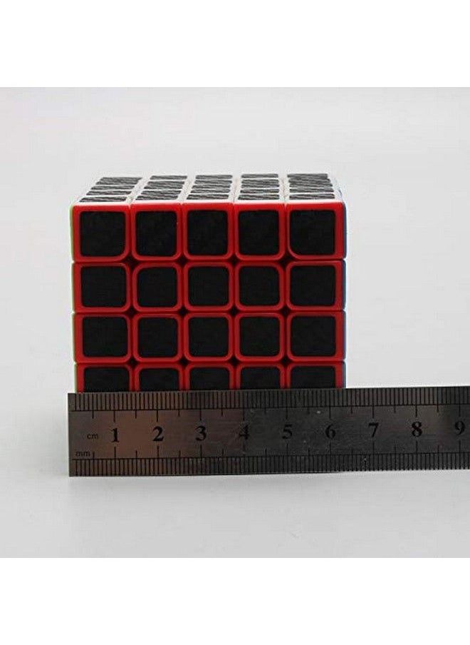CFMOUR - Speed Cube 5X5X5, Smooth Magic Carbon Fiber Sticker Speed Cubes, Enhanced Version Black - Image 1