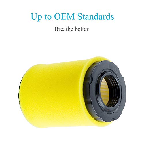 HOODELL 2 Pack 796031 Air Filter + Pre Cleaner Compatible with 591334 594201 797704, Husqvarna YTH22V46, John Deere D100, Pro Performance for Lawn Tractor and More - Image 4