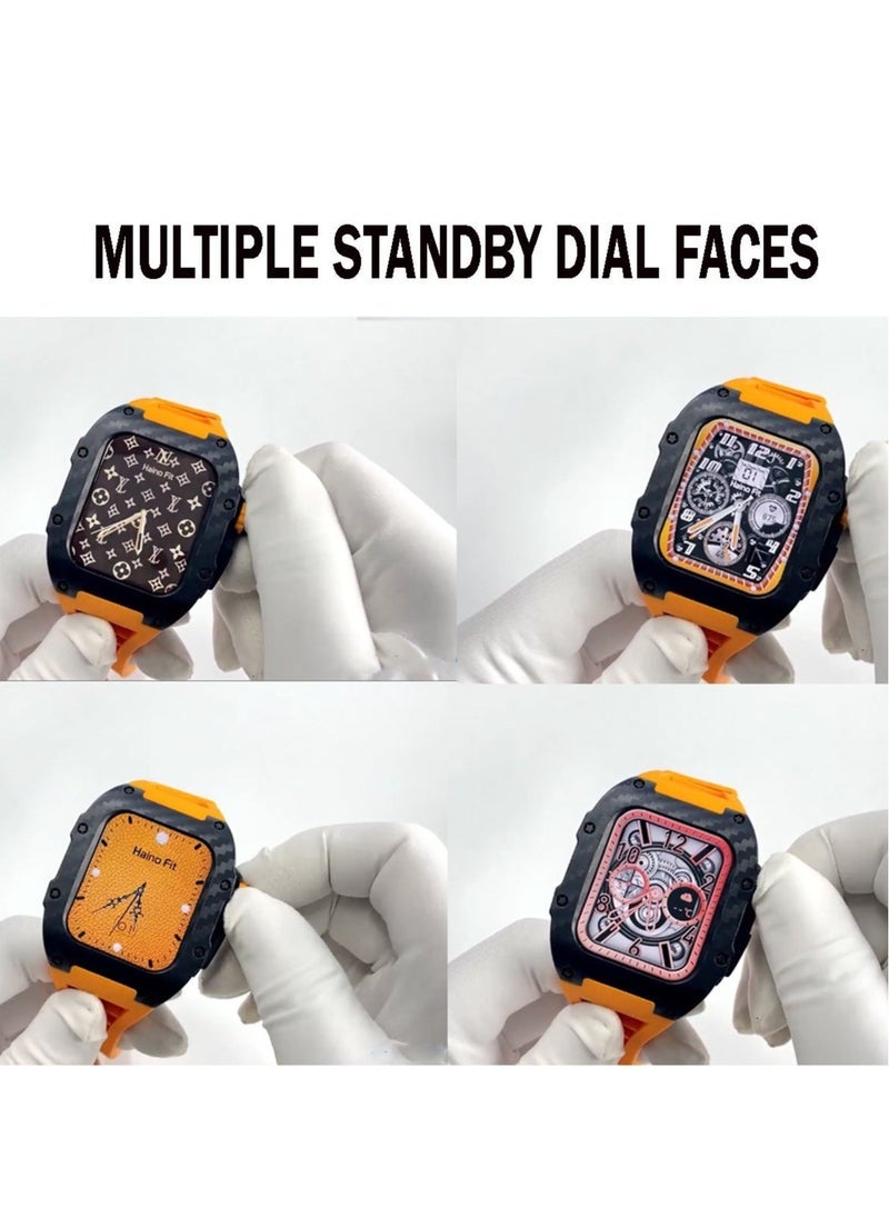 هينو تيكو Richard M10 Smart Watch – Wireless Charger, 3 Pairs of Straps, Inbuilt Protection Case, Heart Rate Monitor, Fitness Tracker, Sleep Tracker, Customizable Watch Faces – Designed for Men & Boys - Image 5