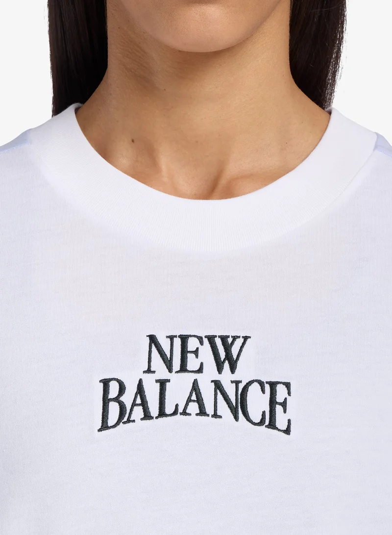 New Balance  Linear Heritage Oversized T-Shirt for Women | Best Price UAE