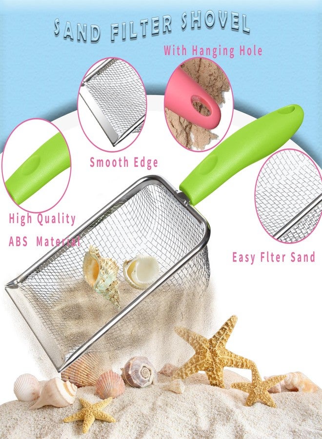 LIDAGO Beach Mesh Shovel with Mesh Bag for Shell Collecting,Beach Scoop Metal Shark Tooth Sifter Sand Dipper for Kids Boys Girls - Image 5