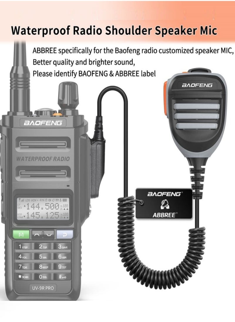 Baofeng - 780 Rainproof Handheld Speaker Microphone, compatible with GMRS and FRS radios, including models such as UV-5R and BF-F8HP. - Image 1