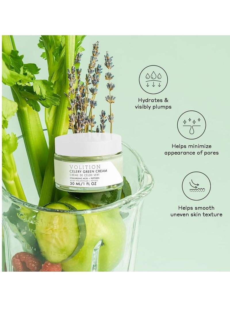 VOLITION Volition Beauty Celery Green Cream with Hyaluronic Acid + Peptides - Purifies, Minimizes Pores and Controls Oil - 1oz  - Image 2