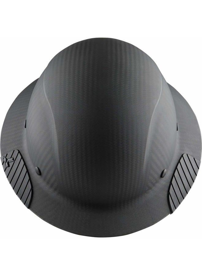 Safety DAX Carbon Fiber hard Hat - Full Brim Matte Black, Medium