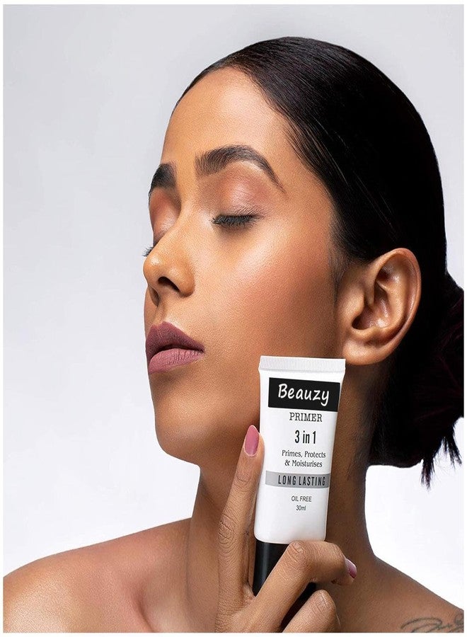 Beauzy Primer 3 in 1 for Face Makeup | Hydrating, Lightweight & Long- Lasting | All Skin Types | Oil-Free | Minimises Pores | Toxic & Cruelty Free | 30ml - Image 4