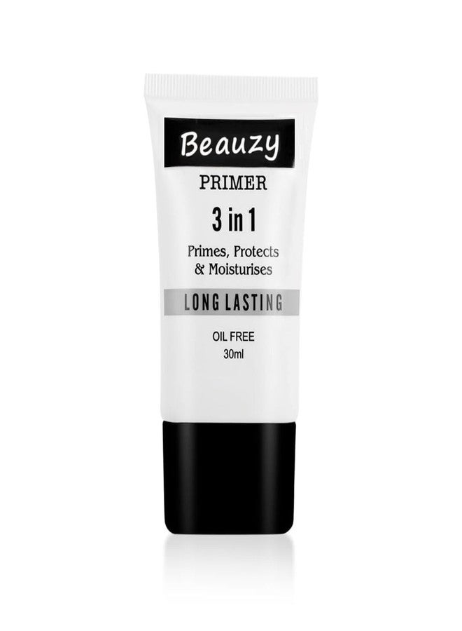 Beauzy Primer 3 in 1 for Face Makeup | Hydrating, Lightweight & Long- Lasting | All Skin Types | Oil-Free | Minimises Pores | Toxic & Cruelty Free | 30ml - Image 1