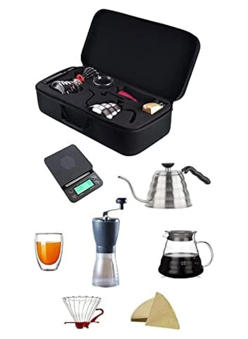 V60 Drip Coffee Maker Set With Travel Bag Black 27x55x16cm - Image 2