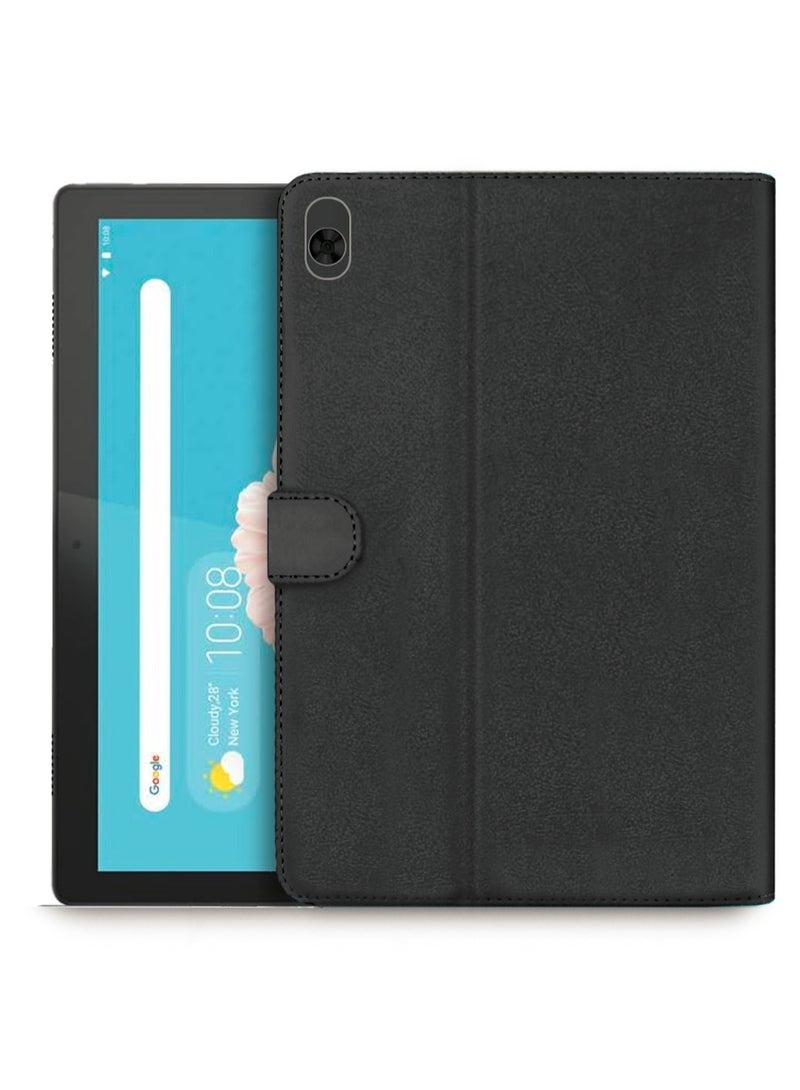 OMAKER جراب ذكي عالي الجودة من الجلد مع غطاء حماية كامل مع حامل مغناطيسي لجهاز Lenovo Tab M10 2020 الجيل الأول مقاس 10.1 بوصة - أسود - Image 2