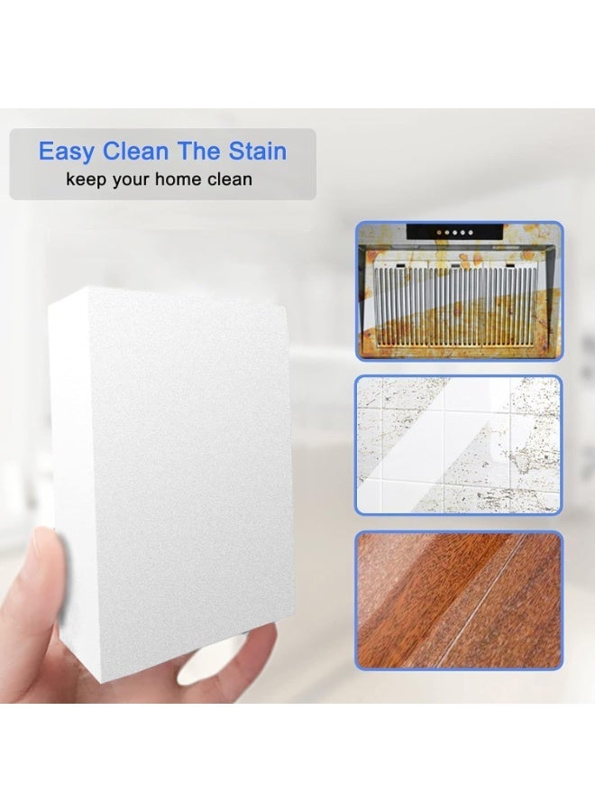 م اكس م ممحاة إسفنجية سحرية، 10 عبوات من إسفنجة الميلامين الرغوية، وسادات تنظيف منزلية متعددة الوظائف غير قابلة للخدش للمطبخ والحمام وحوض الاستحمام والمغسلة والأثاث والسيارة والجدران (10 قطع) - Image 5