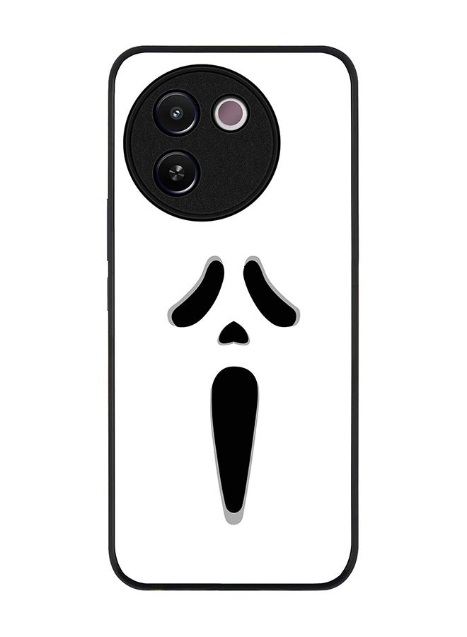 Stylizedd Rugged Black edge case for Vivo V30e, Slim fit Soft Case Flexible Rubber Edges Anti Drop TPU Gel Thin Cover -  Scream - Image 1