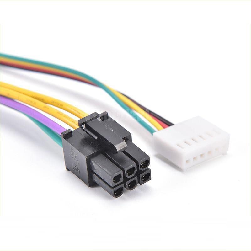 Paruht ATX Main 24 Pin Female to 6 Pin Male 6 Pin PCI-E PSU Power Adapter Supply Cable Connector for HP Elite(White) - Image 2