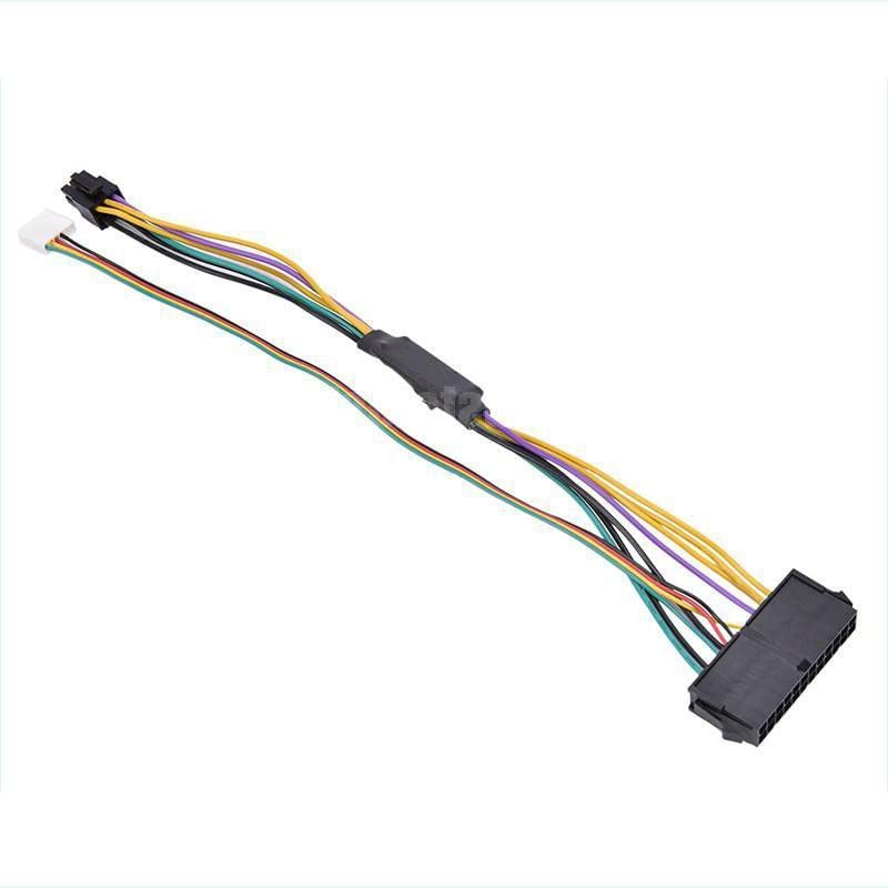 Paruht ATX Main 24 Pin Female to 6 Pin Male 6 Pin PCI-E PSU Power Adapter Supply Cable Connector for HP Elite(White) - Image 3