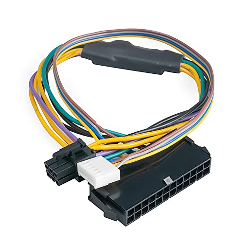 Paruht ATX Main 24 Pin Female to 6 Pin Male 6 Pin PCI-E PSU Power Adapter Supply Cable Connector for HP Elite(White) - Image 4