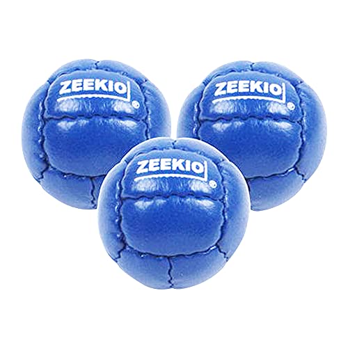 زيكيو كرات Zeekio Galaxy Juggling - كرات جلدية أصلية 12 لوحة - 130 جم - 67 مم - حزمة من 3 أزرق غامق - Image 2