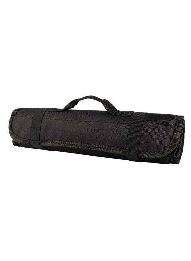 Thoraya Chef Tool Roll Bag Oxford Cloth Portable Fork Tool Case Holder Pouch with Handle for Culinary Traveling Black  - Image 2