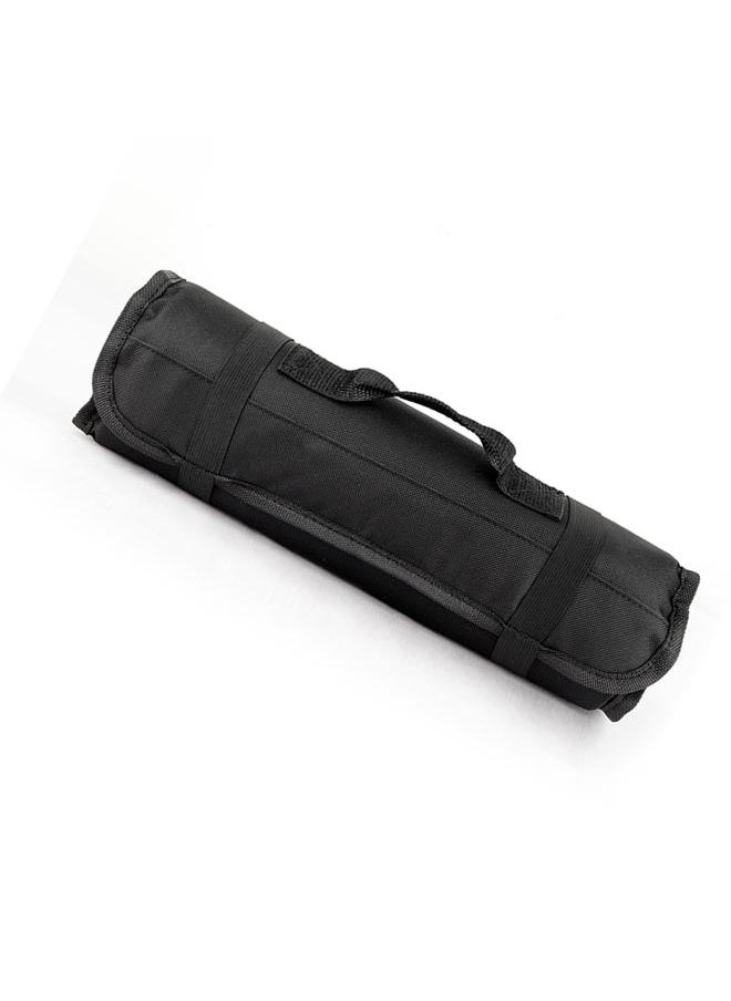 Thoraya Chef Tool Roll Bag Oxford Cloth Portable Fork Tool Case Holder Pouch with Handle for Culinary Traveling Black  - Image 4