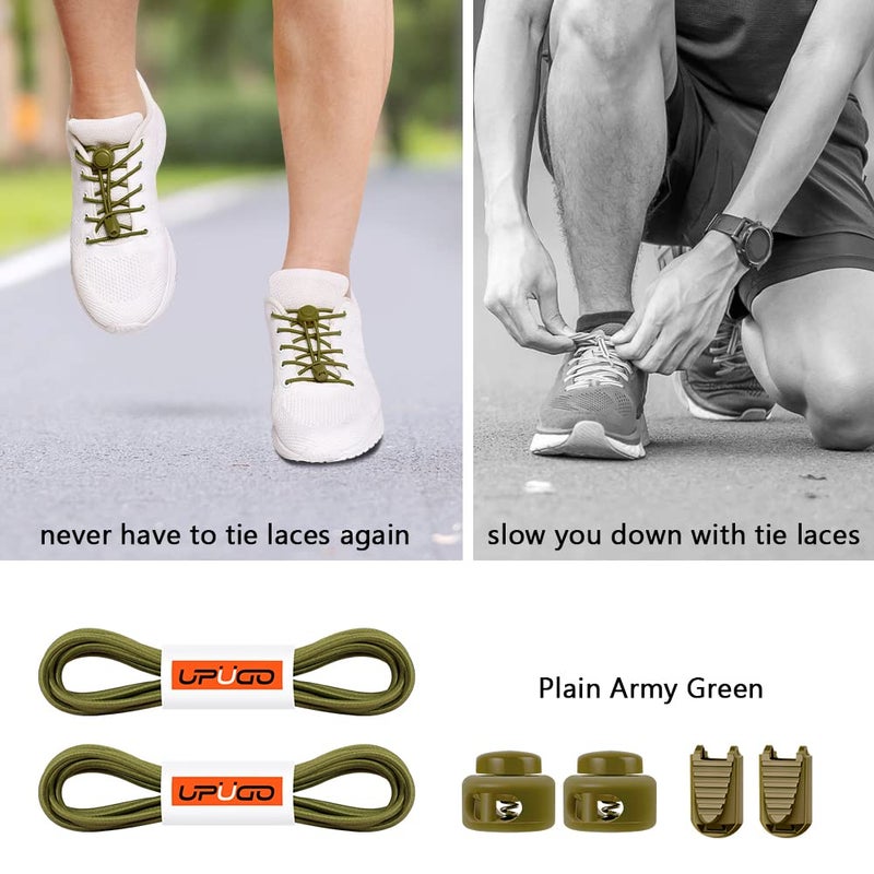UpUGo Elastic Shoe Laces, No Tie Shoe Laces Tieless for Kids, Adults, Elderly, One Size Fit All - Image 2