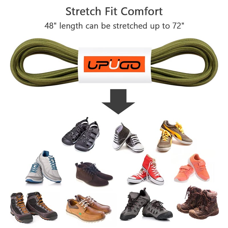 UpUGo Elastic Shoe Laces, No Tie Shoe Laces Tieless for Kids, Adults, Elderly, One Size Fit All - Image 3