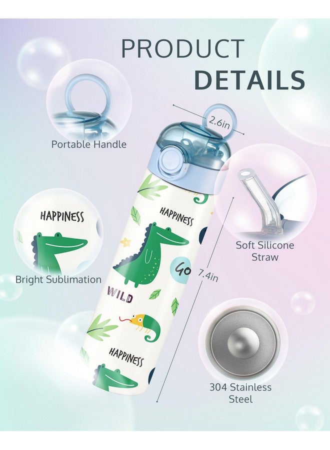 OFFNOVA 16oz Kids Sublimation Water Bottle Blank, Kids Sublimation Tumbler Bulk with with One-click Pop-up Straw, Children Sublimation Cups for Milk, Soda, Juice, Drinks (6 Pack) - Image 2