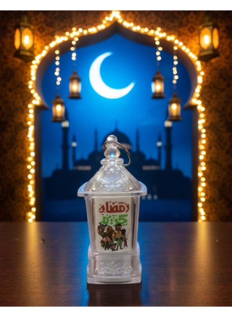 فانوس مصباح شمعه LED لديكور المنزل عليقة بتصميم اسلامي وعيد مبارك وفانوس رمضان الكريم والحفلات عدد 2 ميدالية - Image 2